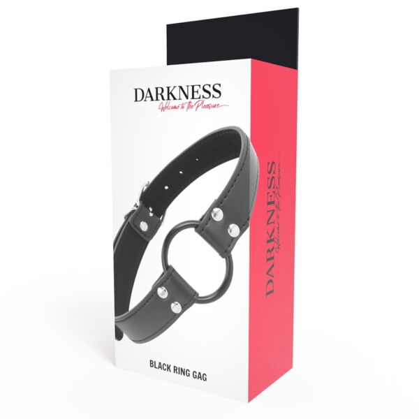 Darkness Ring Gag with ring and leather straps