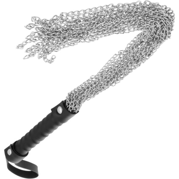 Black Darkness bondage whip with its grip handle