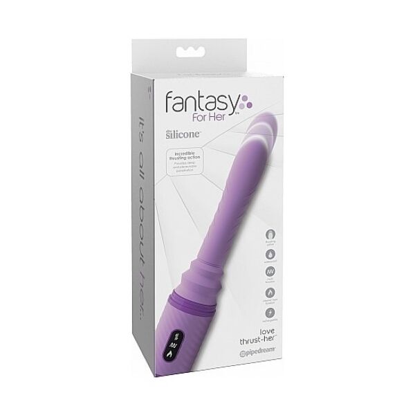 Fantasy For Her Love Thrust-Her vibrator with suction cup base and remote control