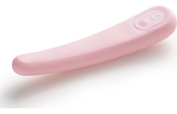 iroha Tsuki Mikazuki vibrator in pastel pink with a tapered crescent shape