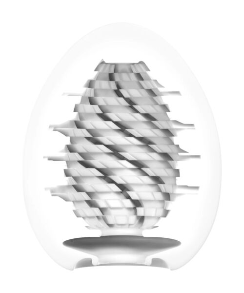 Tenga EGG Twister masturbator in its egg-shaped case