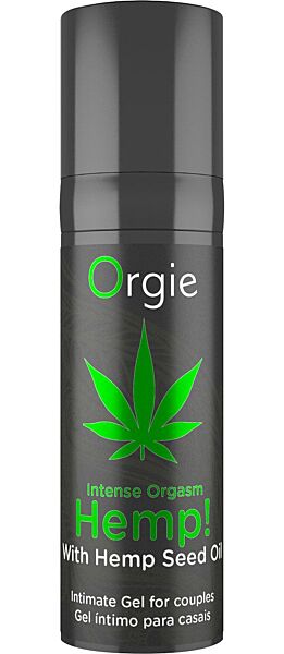 Airless bottle of the Orgie Hemp! Intense Orgasm 15 ml stimulating gel