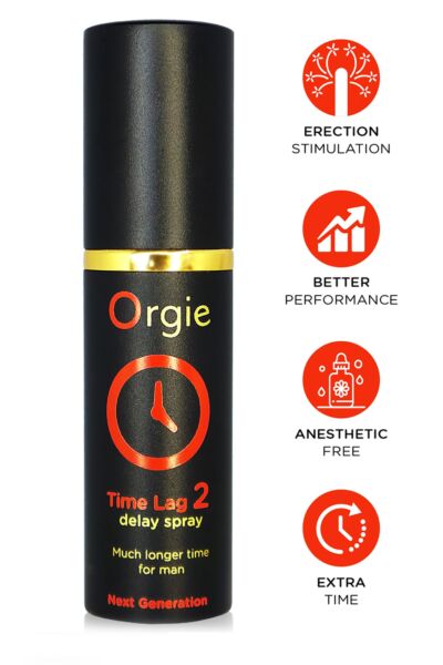 Orgie Time Lag 2 delay spray in its 10 ml aluminium bottle