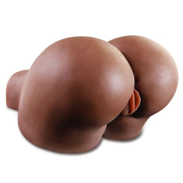 Pipedream Extreme Toyz Fuck Me Silly torso masturbator, dark skin tone, with a vagina and buttocks