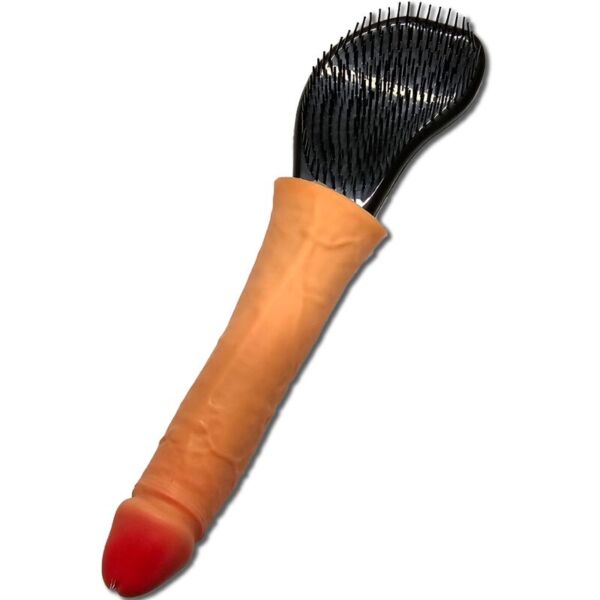 Diablo Picante hair brush with a penis-shaped handle