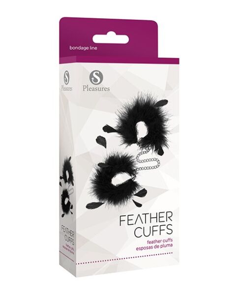 S Pleasures Feather Cuffs handcuffs, two feather cuffs joined by a chain