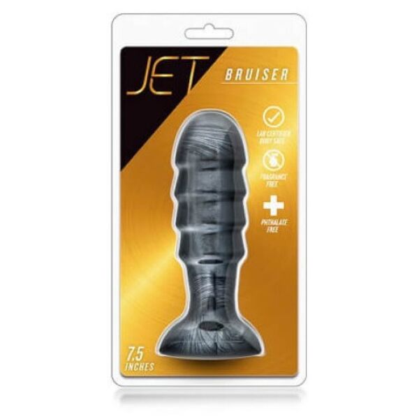 Blush Novelties Jet Bruiser ridged butt plug with suction cup base