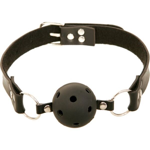 Pipedream Fetish Fantasy Breathable black ball gag with breathing holes and buckle strap