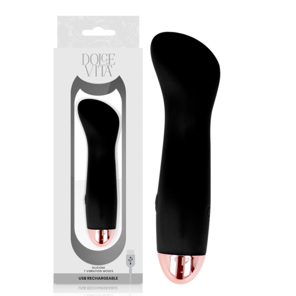 Dolce Vita One silicone vibrator, in pink and black