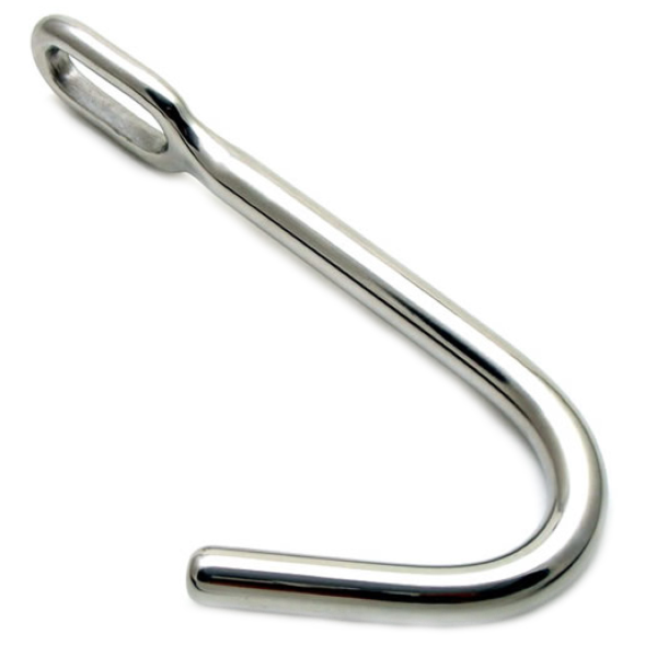 Metal Hard Anal Bondage Hook anal hook, with the ring on its straight part
