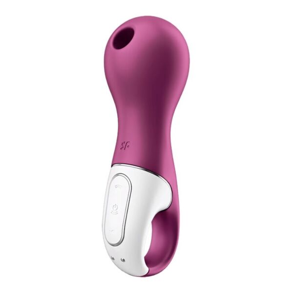 Satisfyer Lucky Libra clitoral suction toy in purple, with its grip ring