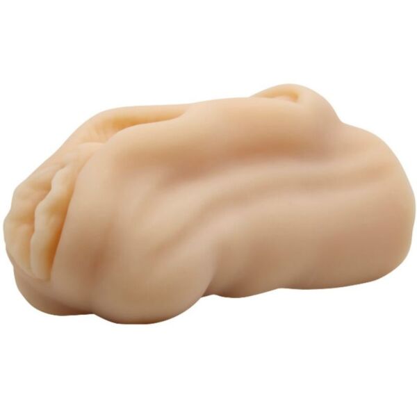 Baile mini masturbator with a design shaped like labia and a clitoris