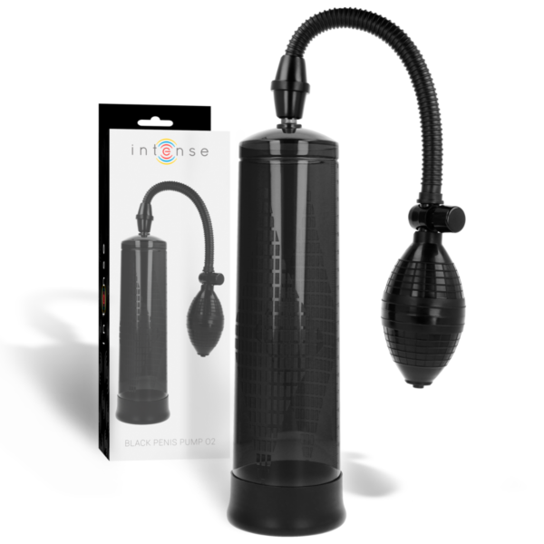 Intense Penis Pump 02 vacuum penis pump, with a clear cylinder, handle and gauge