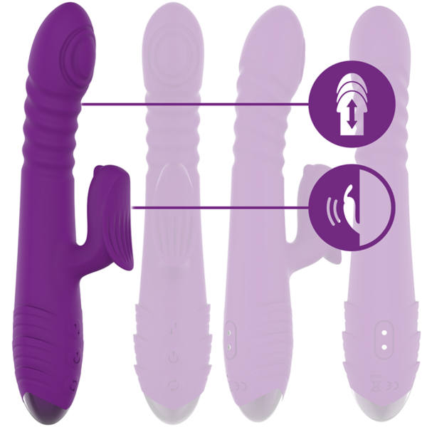 Purple Intense Iggy vibrator with clitoral stimulator