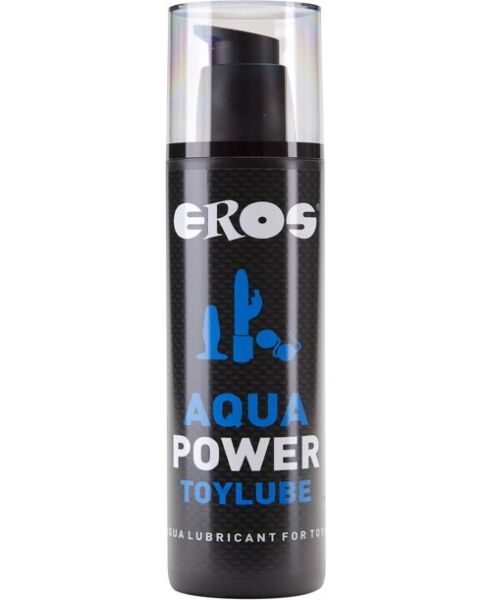 250 ml bottle with pump dispenser of Eros Aqua Power Toylube water-based lubricant