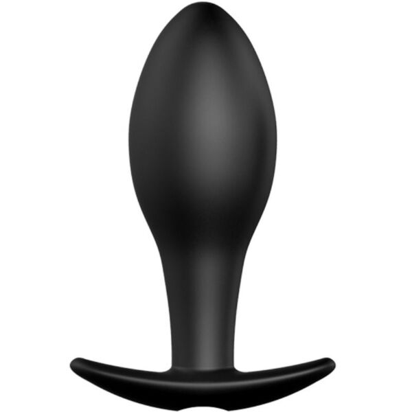 Black Pretty Love BI-040038 vibrating butt plug with its anchor-shaped base