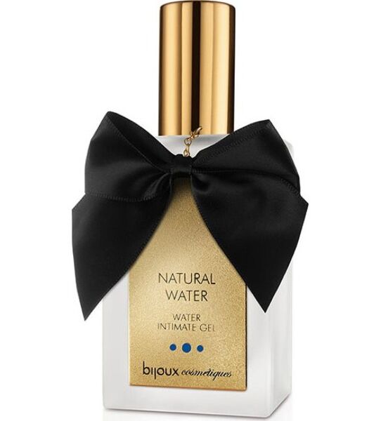 Bijoux Indiscrets Natural 70 ml lubricant, glass bottle with pump and gold cap