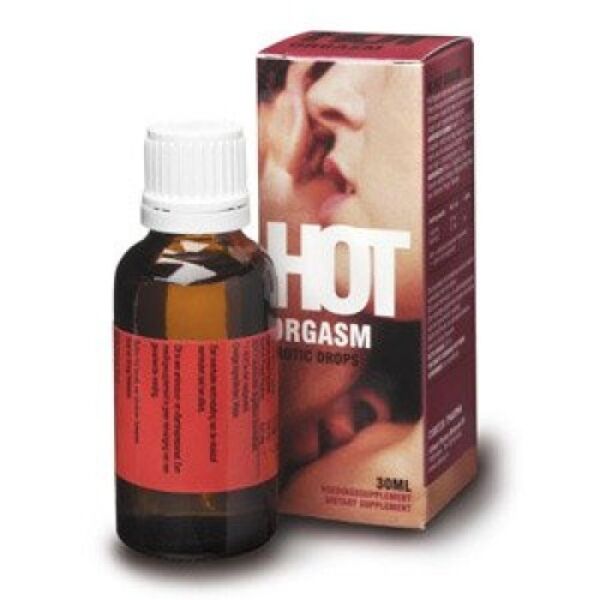 Bottle of Cobeco Hot Orgasm arousal drops, 30 ml