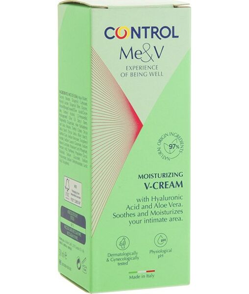 Control V-Cream intimate moisturising cream, 50 ml bottle with pump dispenser
