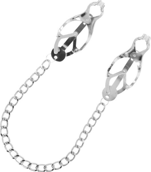 Darkness nipple clamps with their chain