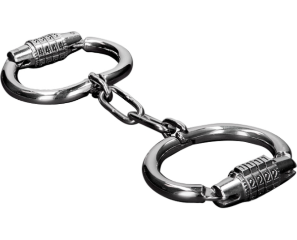 Metal Hard combination lock handcuffs, with their lock