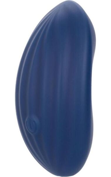 CalExotics Cashmere Velvet Curve vibrator in liquid silicone with a ridged surface