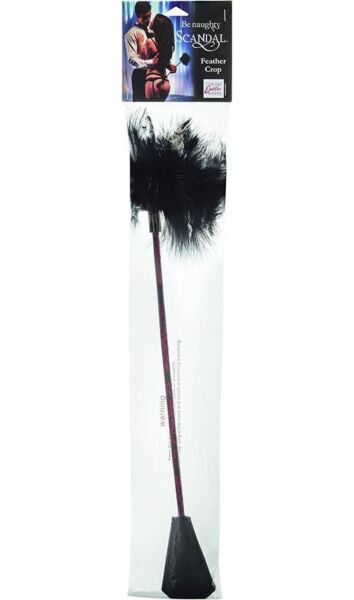CalExotics Scandal Feather Crop in red and black