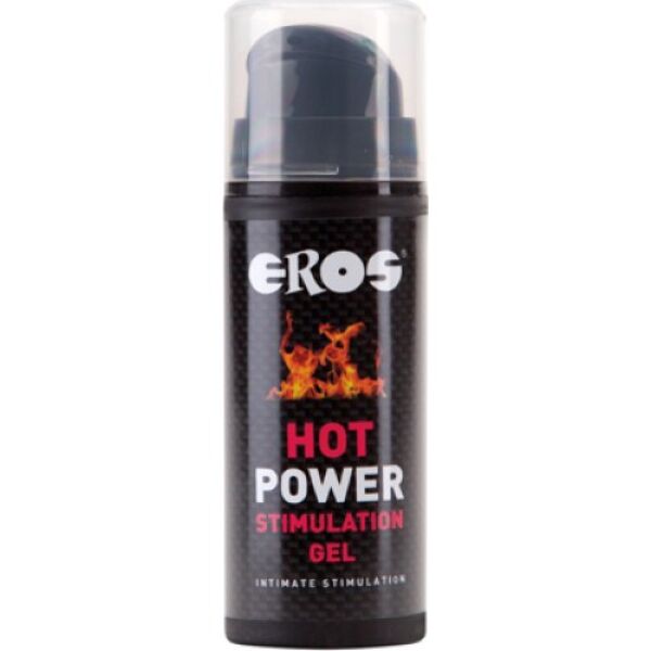 Eros Hot Power 30 ml clitoral stimulating gel in its bottle with a pump dispenser
