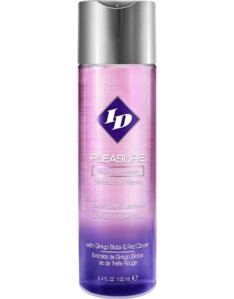Bottle of ID Pleasure water-based lubricant by ID Lubricants