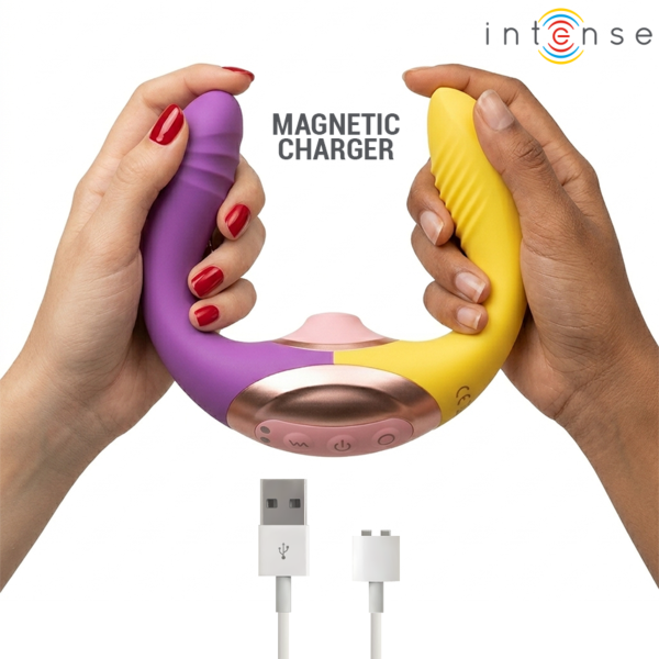 Intense Willow U-shaped clitoral suction toy with a central nozzle and two arms
