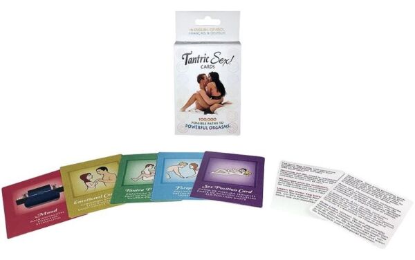 Kheper Games Tantric Sex card game, with its box and some of the cards