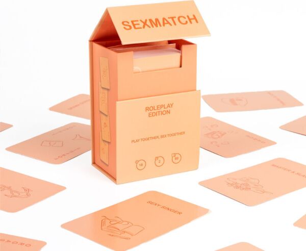 Secret Play Sexmatch Roleplay Edition card game for couples, with its box