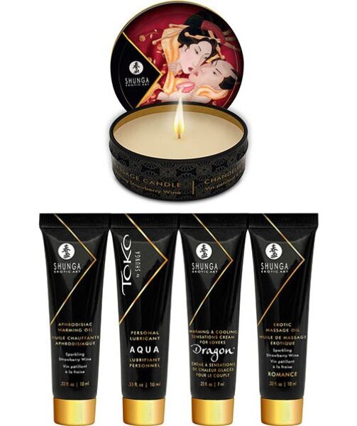 Shunga Geisha's Secret Strawberry kit with its five mini products