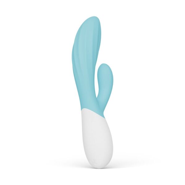 LELO INA Twist rabbit vibrator showing its two tips