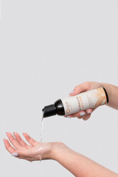150 ml bottle of Orgie All-Natural Ultra Slide water-based lubricant