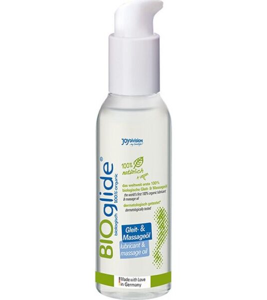 Joydivision BIOglide 125 ml oil-based lubricant and massage oil