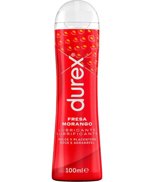 Bottle of Durex Strawberry flavoured lubricant, 50 ml