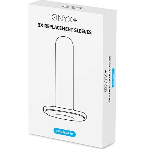 Pack of 3 white Kiiroo Onyx+ Standard Fit replacement sleeves