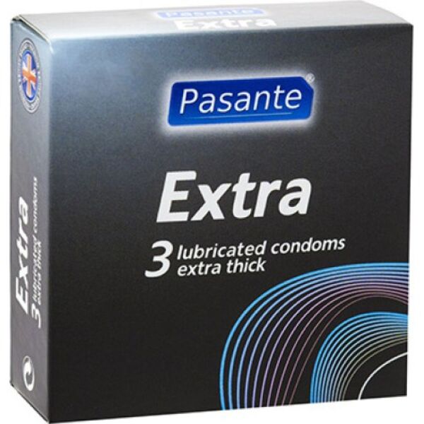 Pack of 3 Pasante Extra Safe condoms