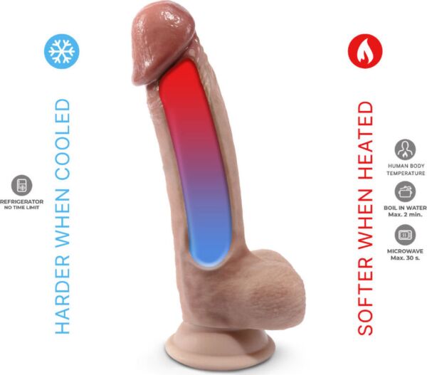Silexd Model 1 realistic dildo in thermoreactive silicone