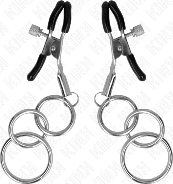 Kink Nipple Grip nipple clamps with three rings