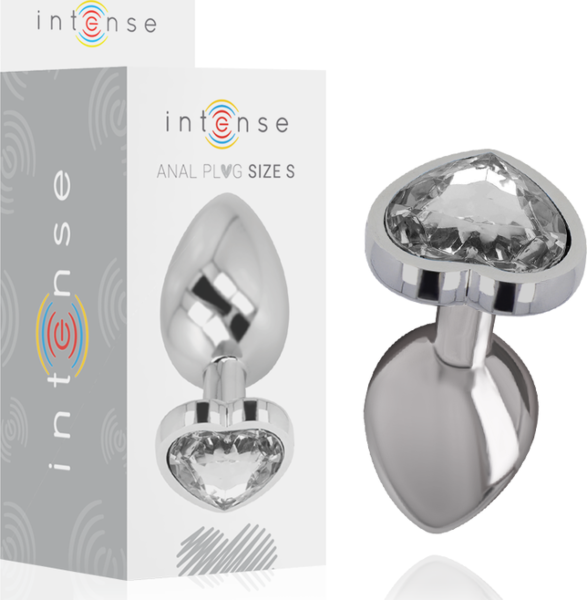 Intense Heart metal butt plug with a heart-shaped jewel
