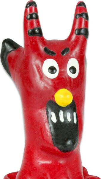 Hand-painted Condomerie Red Devil decorative condom
