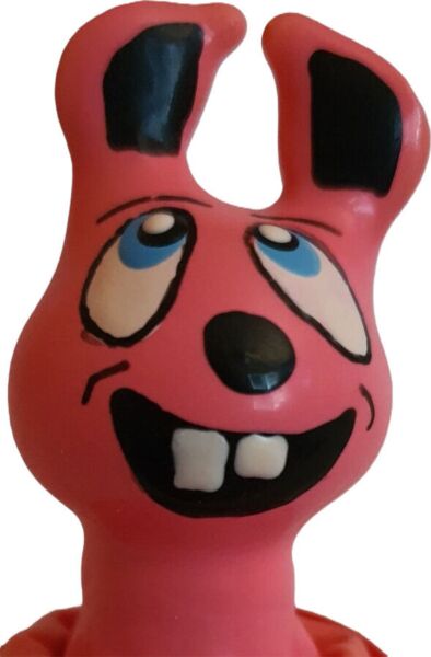 Novelty condom Condomerie Laughing Pink Hare with a hand-painted pink hare