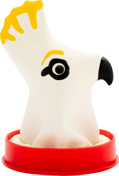 Condomerie Parrot White novelty condom, hand-painted