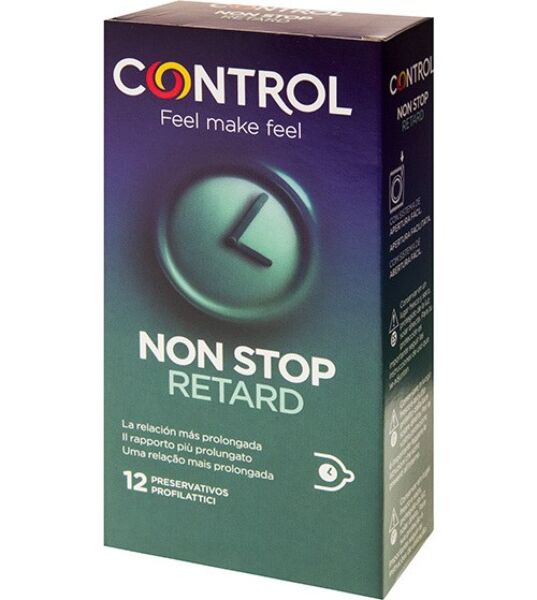 Box of Control Non Stop Retard delay condoms, 12 condoms