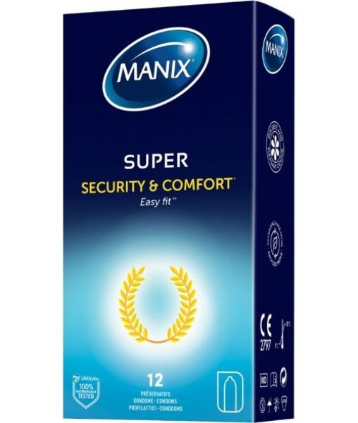Pack of 12 Manix Super condoms