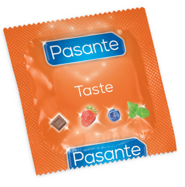 Box of 144 Pasante Taste flavoured condoms