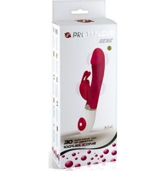 Pretty Love BI-014224 rabbit vibrator in lilac and white, with its clitoral ears