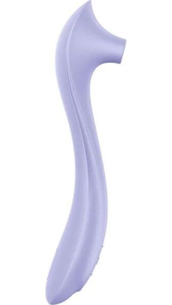 Satisfyer Easy Lover clitoral suction toy in purple, with its long handle